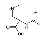 L-Alanine, N-carboxy-3-(methylamino)- (9CI)结构式