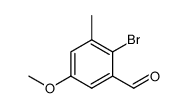 2-bromo-5-methoxy-3-methylbenzaldehyde结构式