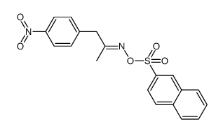1-(4-nitrophenyl)propan-2-one O-naphthalen-2-ylsulfonyl oxime Structure