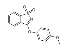 3-(4-methoxyphenoxy)-1,2-benzisothiazole 1,1-dioxide Structure