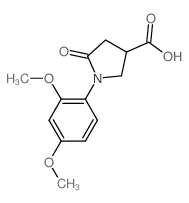 1-(2,4-DIMETHOXYPHENYL)-5-OXOPYRROLIDINE-3-CARBOXYLIC ACID结构式