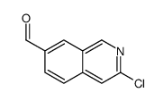 3-Chloro-2-azanaphthalene-7-carboxaldehyde, 3-Chloro-7-formylisoquinoline structure