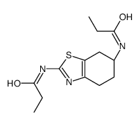 (S)-4,5,6,7-Tetrahydro-N2,N6-propionyl-2,6-benzothiazolediamine结构式