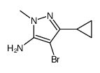 4-bromo-5-cyclopropyl-2-methylpyrazol-3-amine结构式