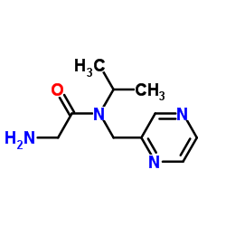 N-Isopropyl-N-(2-pyrazinylmethyl)glycinamide结构式