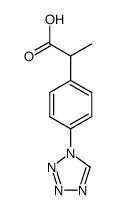 2-[4-(1H-tetrazol-1-yl)phenyl]propanoic acid Structure