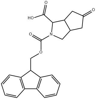 2-FMoc-5-oxo-octahydro-cyclopenta[c]pyrrole-1-carboxylic acid Structure