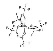 tris(1,1,1,5,5,5-hexafluoro-2,4-pentanedionato)rhodium(III)结构式