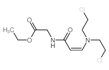Glycine,N-[3-[bis(2-chloroethyl)amino]-1-oxo-2-propen-1-yl]-, ethyl ester Structure