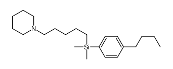 (4-butylphenyl)-dimethyl-(5-piperidin-1-ylpentyl)silane结构式