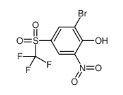 2-bromo-6-nitro-4-(trifluoromethylsulfonyl)phenol Structure