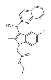 ethyl 2-(5-fluoro-3-(hydroxy(quinolin-2-yl)methyl)-2-methyl-1H-indol-1-yl)acetate结构式