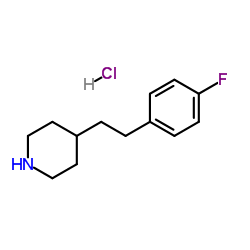 4-[2-(4-Fluorophenyl)ethyl]piperidine hydrochloride (1:1)结构式