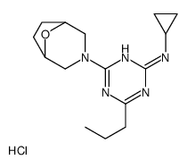 N-cyclopropyl-4-(8-oxa-3-azabicyclo[3.2.1]octan-3-yl)-6-propyl-1,3,5-triazin-2-amine,hydrochloride Structure