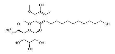 4-Hydroxy-2-(10-hydroxydecyl)-5,6-dimethoxy-3-methylphenyl β-D-Glucuronide Monosodium Salt Structure