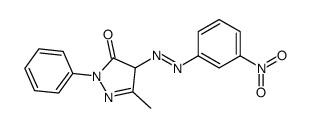 5-methyl-4-[(3-nitrophenyl)diazenyl]-2-phenyl-4H-pyrazol-3-one结构式