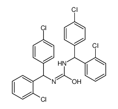 1,3-bis[(2-chlorophenyl)-(4-chlorophenyl)methyl]urea structure
