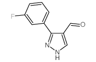 3-(3-Fluorophenyl)-1H-pyrazole-4-carboxaldehyde Structure