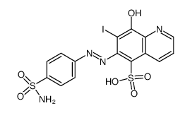 8-hydroxy-7-iodo-6-(4-sulfamoyl-phenylazo)-quinoline-5-sulfonic acid结构式