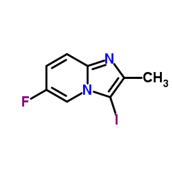 6-Fluoro-3-iodo-2-methylimidazo[1,2-a]pyridine结构式