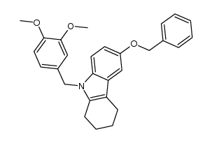 1,2,3,4-tetrahydro-6-(phenylmethoxy)-9-[(3,4dimethoxyphenyl)methyl]-9H-dibenzo[b,d]pyrrole Structure