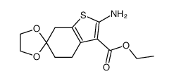 2-amino-6-(2'-spiro[1',3']dioxolane)-6,7-dihydro-4H-benzo[b]thiophen-3-carboxylic acid ethyl ester Structure