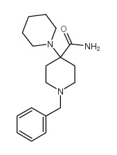 1'-(phenylmethyl)-[1,4'-bipiperidine]-4'-carboxamide structure