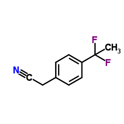 [4-(1,1-Difluoroethyl)phenyl]acetonitrile Structure