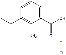 2-amino-3-ethylbenzoic acid HCl Structure