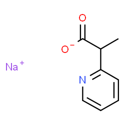 2-(吡啶-2-基)丙酸钠结构式