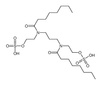 2-[octanoyl-[3-[octanoyl(2-sulfooxyethyl)amino]propyl]amino]ethyl hydrogen sulfate结构式