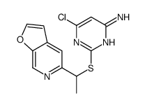 6-chloro-2-[(1S)-1-furo[2,3-c]pyridin-5-ylethyl]sulfanylpyrimidin-4-amine Structure