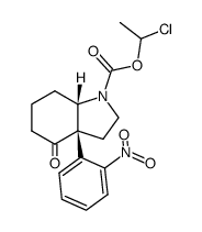 1-chloroethyl (3aR,7aS)-3a-(2-nitrophenyl)-4-oxooctahydro-1H-indole-1-carboxylate结构式