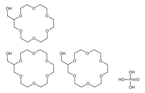 1,4,7,10,13,16-hexaoxacyclooctadec-2-ylmethanol,phosphoric acid Structure