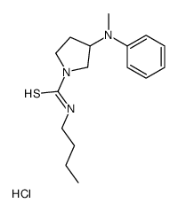 N-butyl-3-(N-methylanilino)pyrrolidine-1-carbothioamide,hydrochloride Structure