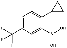 (2-cyclopropyl-5-(trifluoromethyl)phenyl)boronic acid结构式