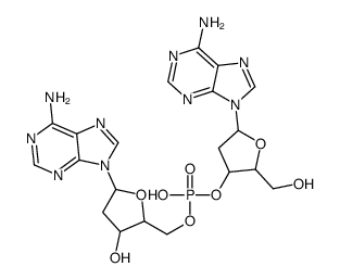 2'-deoxyadenylyl-(3'-5')-2'-deoxyadenosine结构式