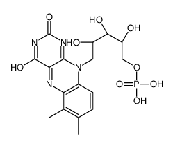 [(2R,3S,4S)-5-(6,7-dimethyl-2,4-dioxobenzo[g]pteridin-10-yl)-2,3,4-trihydroxypentyl] dihydrogen phosphate结构式
