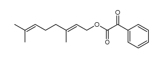 (E)-dimethylocta-2,6-dienyl 2-oxo-2-phenylacetate Structure
