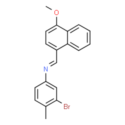 (3-bromo-4-methylphenyl)[(4-methoxy-1-naphthyl)methylene]amine结构式