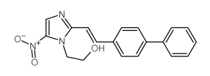 1H-Imidazole-1-ethanol,2-(2-[1,1'-biphenyl]-4-ylethenyl)-5-nitro- Structure