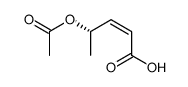 (Z)-(4S)-4-acetoxypent-2-enoic acid Structure