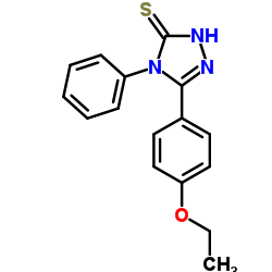 5-(4-ETHOXYPHENYL)-4-PHENYL-4H-1,2,4-TRIAZOLE-3-THIOL结构式