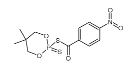 4-nitrobenzoyl (5,5-dimethyl-2-thioxo-1,3,2-dioxaphosphinan-2-yl) sulfide结构式