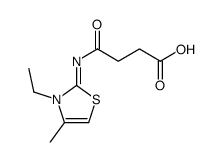 4-[(3-ethyl-4-methyl-1,3-thiazol-2-ylidene)amino]-4-oxobutanoic acid Structure