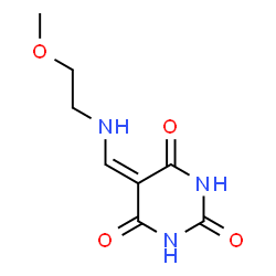 2,4,6(1H,3H,5H)-Pyrimidinetrione, 5-[[(2-methoxyethyl)amino]methylene]- (9CI) Structure