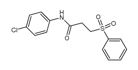 N-(4-chlorophenyl)-3-(phenylsulfonyl)propanamide结构式