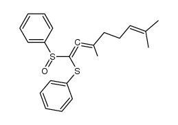 (3,7-dimethyl-1-(phenylsulfinyl)octa-1,2,6-trien-1-yl)(phenyl)sulfane结构式