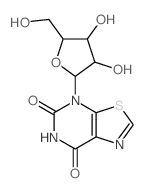 Thiazolo[5,4-d]pyrimidine-5,7(4H,6H)-dione,4-b-D-ribofuranosyl- Structure