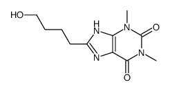 3,7-Dihydro-8-(4-hydroxybutyl)-1,3-dimethyl-1H-purine-2,6-dione结构式